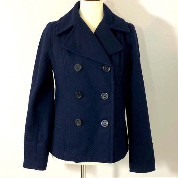 Old Navy Wool Short Peacoat {Navy} - Picture 1 of 8